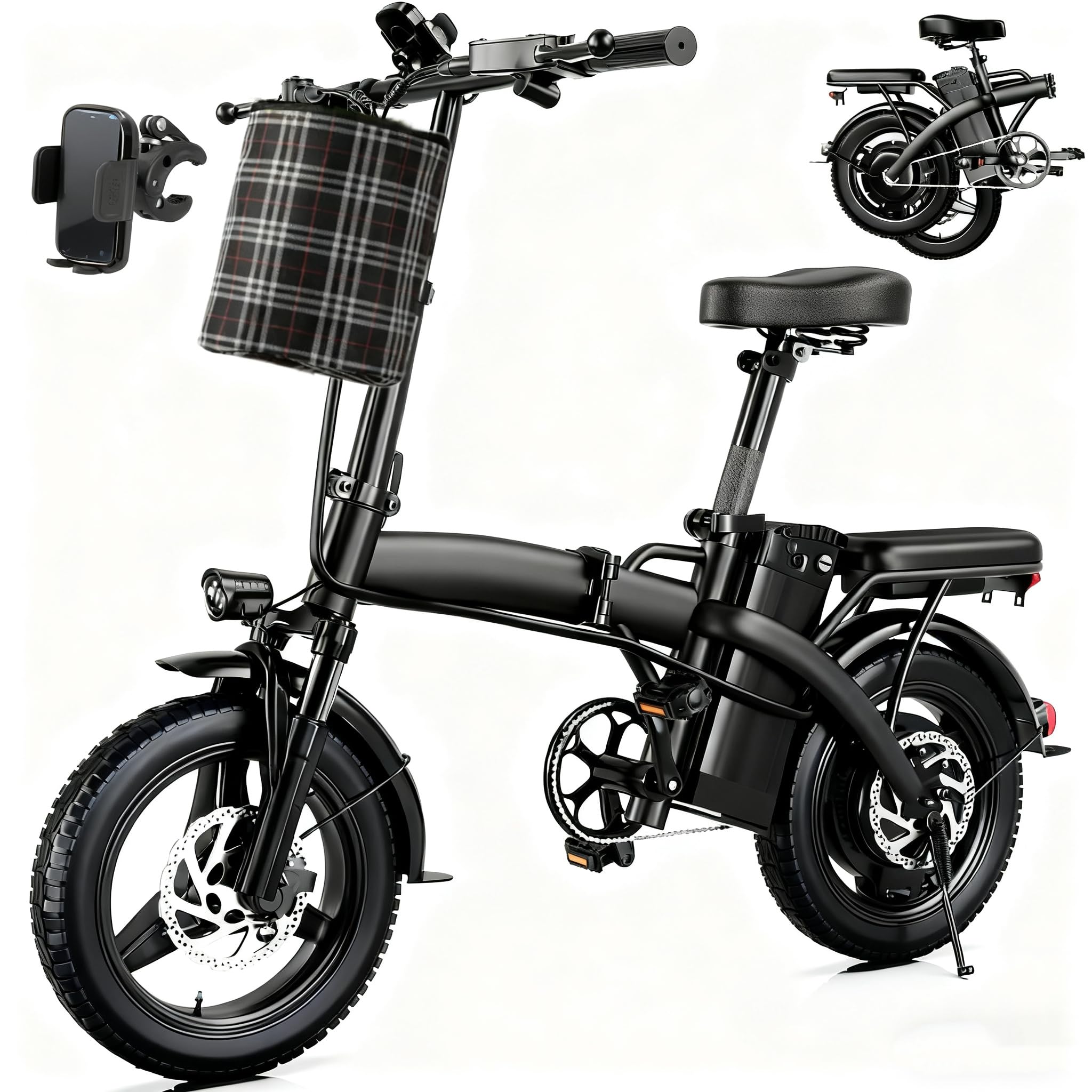 Amazon.com : Folding Electric Bike for Adults,Powerful 500W